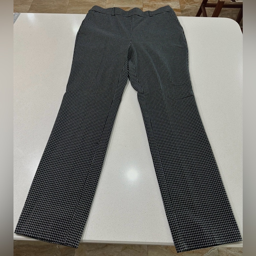 Rafaella Monochrome Checkered Pants Size 12.